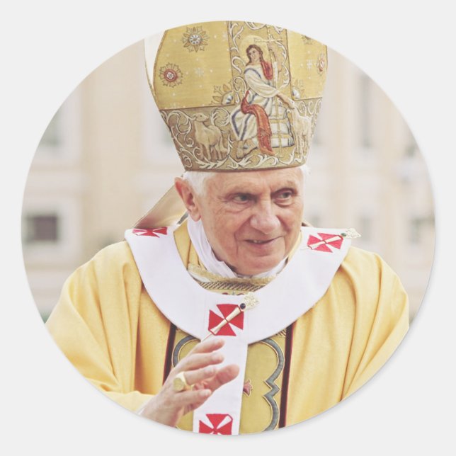 Pope Benedict XVI Classic Round Sticker (Front)