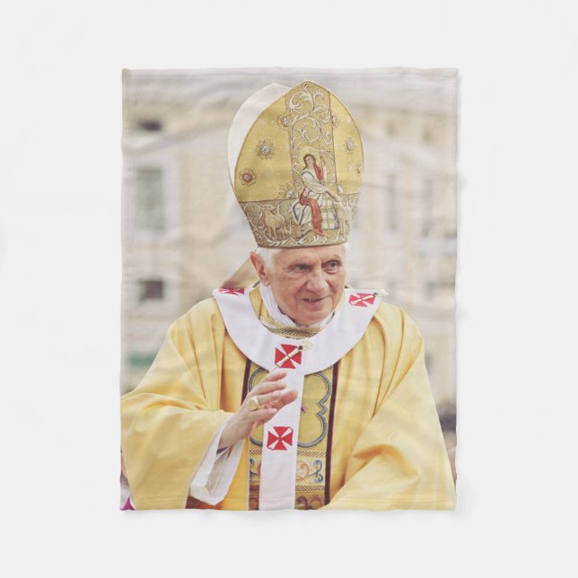 Pope Benedict XVI T-Shirt Fleece Blanket (Front)