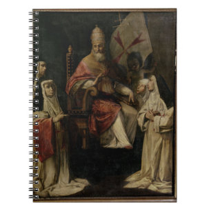Pope Clement VIII blessing Carmelite Nuns (oil on Spiral Notebook
