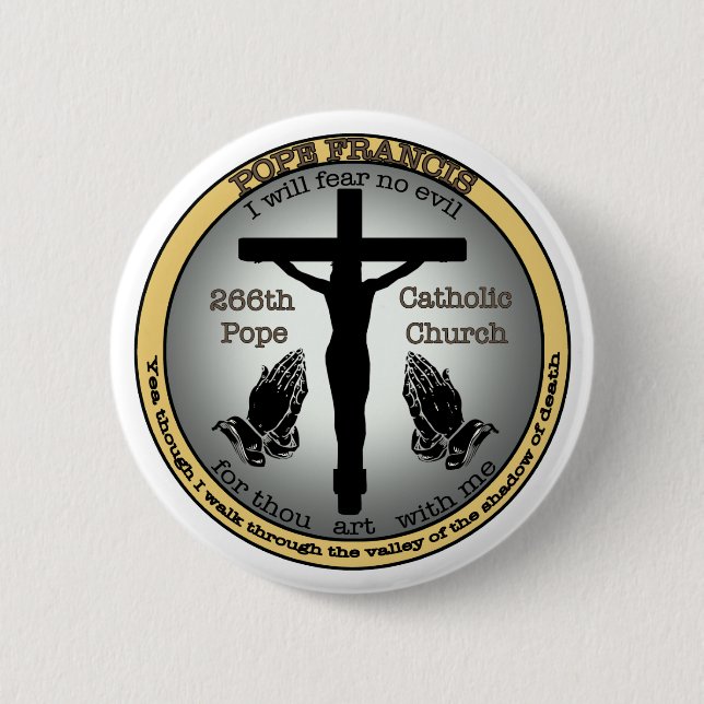 Pope Francis 6 Cm Round Badge (Front)