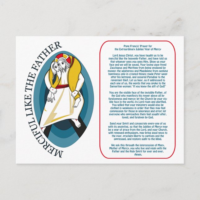 Pope Francis' Prayer for the Extraordinary Jubilee Postcard (Front)