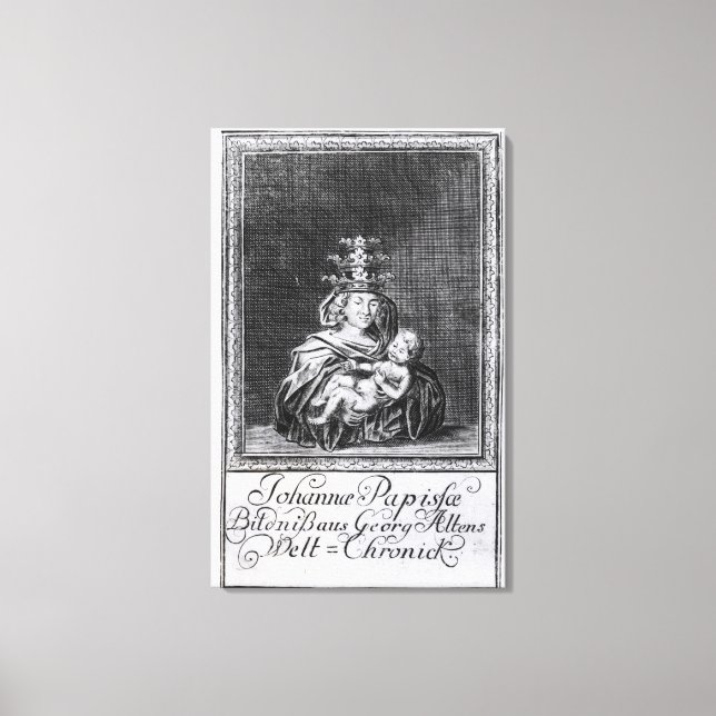Pope Joan with her child Canvas Print (Front)