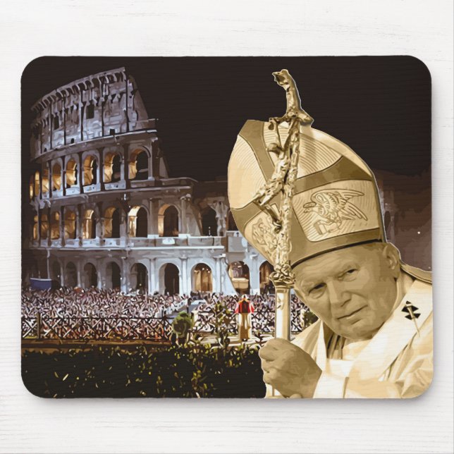 Pope John Paul II Blessing Mousepad (Front)