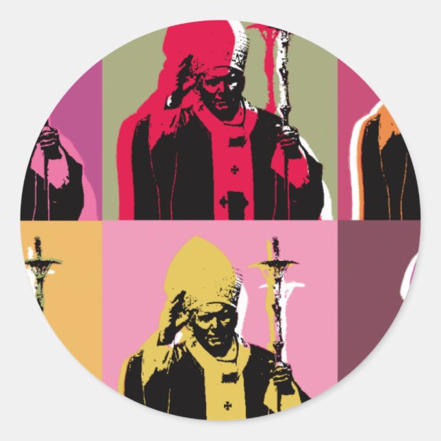 Pope John Paul II Classic Round Sticker (Front)