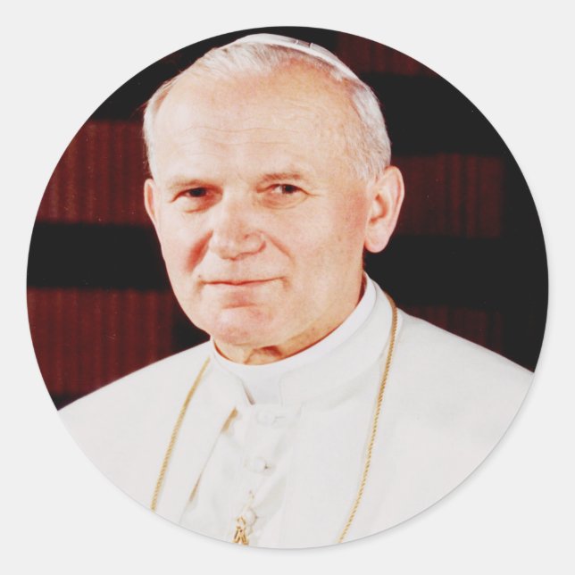 Pope John Paul II Classic Round Sticker (Front)