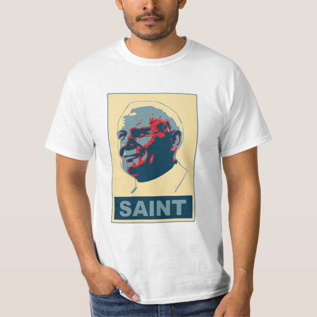 Pope John Paul II Pop Art SAINT Tshirt (Front)