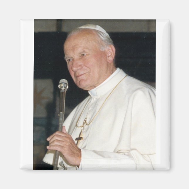 Pope John Paul II Portrait Magnet (Front)