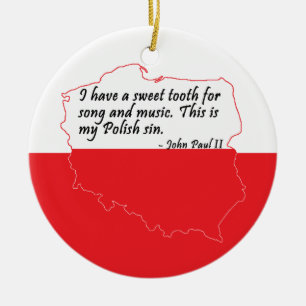 Pope John Paul II Quote Ceramic Tree Decoration