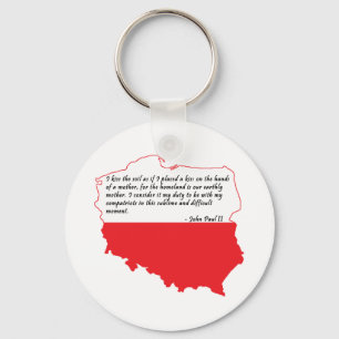 Pope John Paul II Quote Key Ring