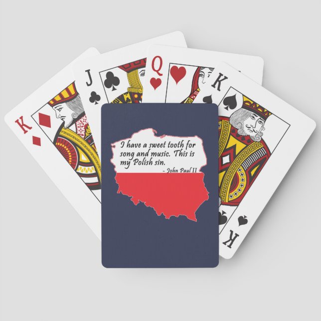 Pope John Paul II Quote Playing Cards (Back)