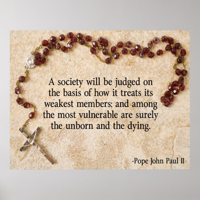 Pope John Paul II Quote Poster (Front)