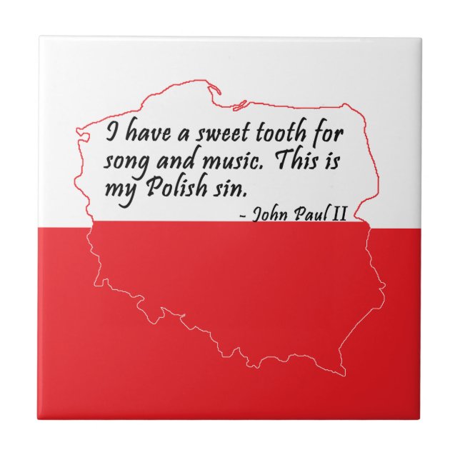Pope John Paul II Quote Tile (Front)