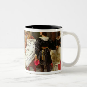 Pope Julius II ordering Bramante Two-Tone Coffee Mug