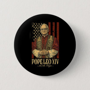 Pope Leo And America Us Pope Leo Xiv 6 Cm Round Badge
