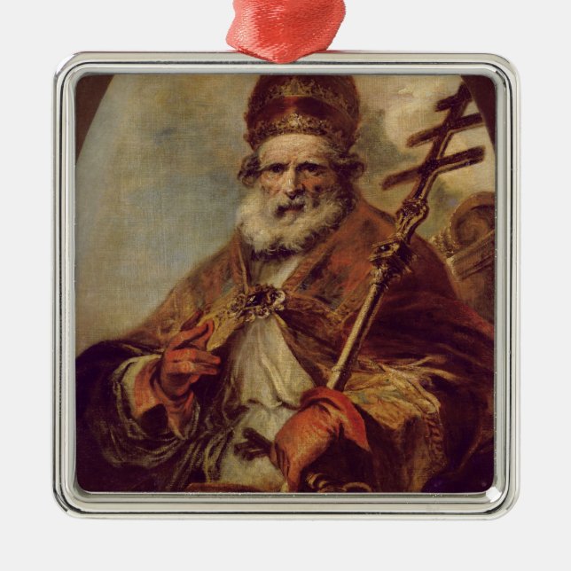 Pope Leo I Metal Tree Decoration (Front)