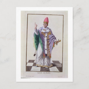 Pope Leo III (795-816) from 'Receuil des Estampes, Postcard