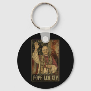 Pope Leo Xiv 14th First American Pope Usa Flag Vin Key Ring