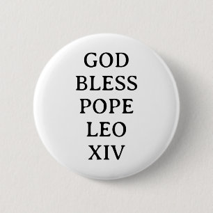 Pope Leo Xiv 3 6 Cm Round Badge