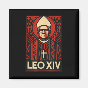 Pope Leo Xiv - Bold Graphic Design Christian Catho Magnet