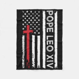 Pope Leo Xiv Catholic Church Christian Faith Pope Fleece Blanket