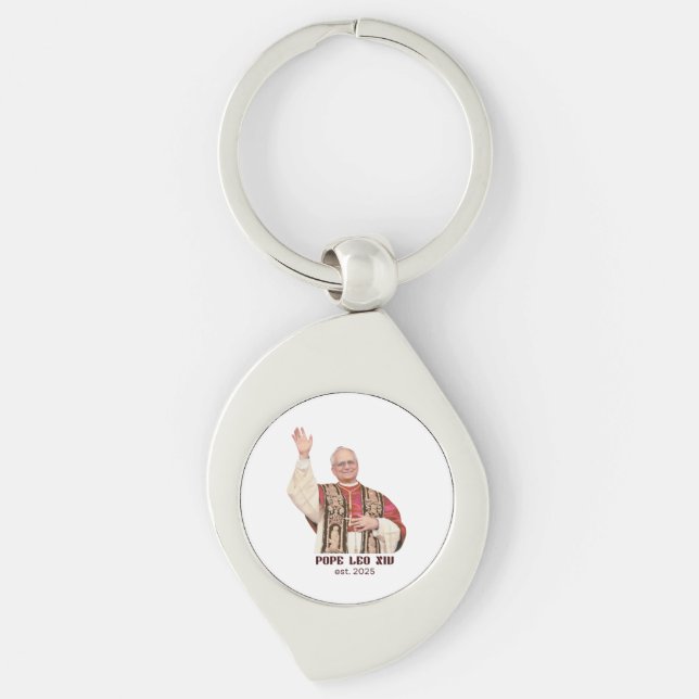 Pope Leo XIV Est 2025 Commemorative Key Ring (Front)