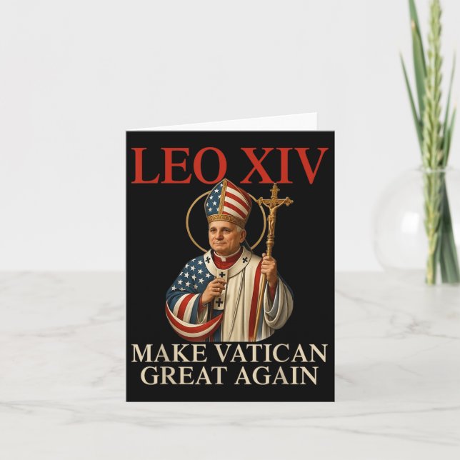 Pope Leo Xiv Make Vatican Great Again Catholic Chu Card (Front)