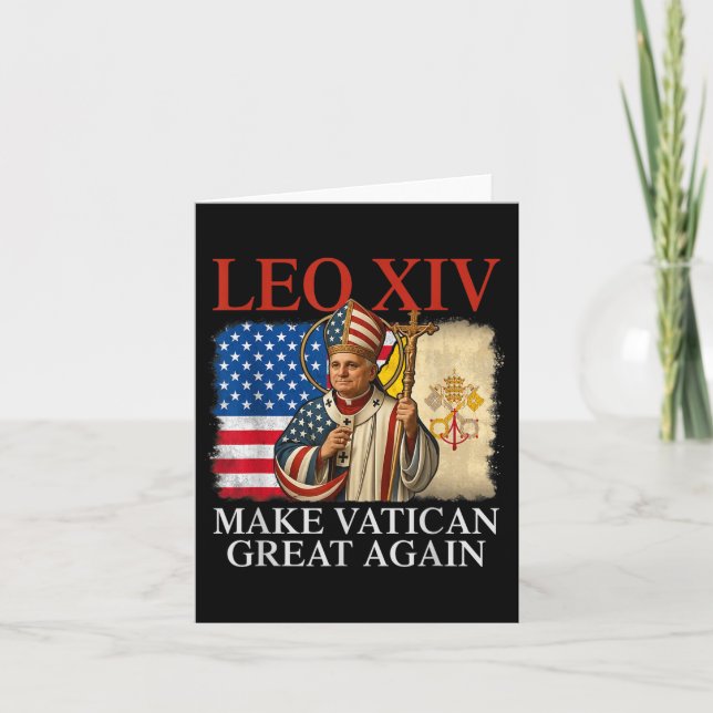 Pope Leo Xiv Make Vatican Great Again Catholic Chu Card (Front)