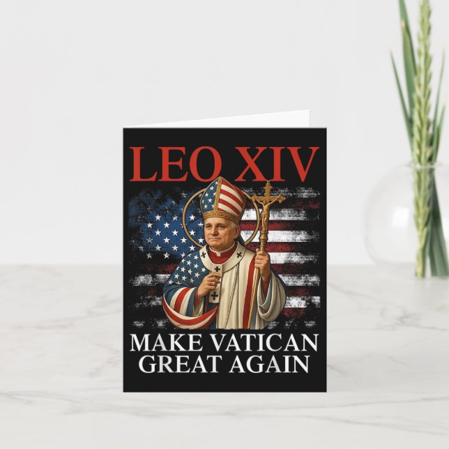 Pope Leo Xiv Make Vatican Great Again Catholic Chu Card (Front)