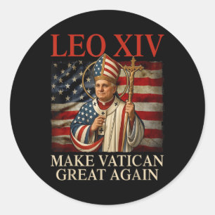 Pope Leo Xiv Make Vatican Great Again Catholic Chu Classic Round Sticker
