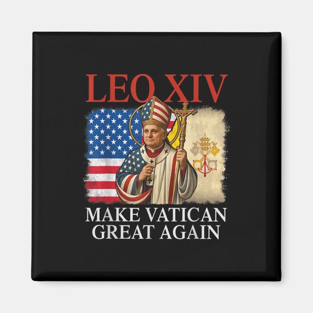Pope Leo Xiv Make Vatican Great Again Catholic Chu Magnet (Front)