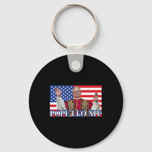 Pope Leo Xiv New Pope First American Pope Flag Pro Key Ring