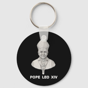Pope Leo Xiv Portrait Key Ring