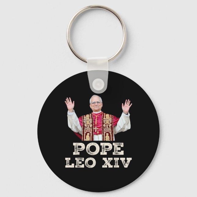 Pope Leo Xiv Robert Francis Prevost First American Key Ring (Front)