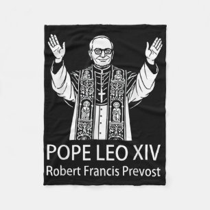 Pope Leo Xiv Robert Francis Prevost Fleece Blanket