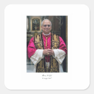 Pope Leo XIV Robert Francis Prevost Square Sticker