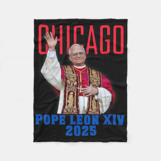 Pope Leon Xiv 2025 – Chicago’s First American Pope Fleece Blanket