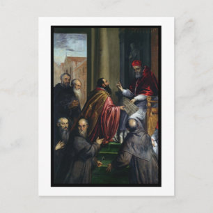 Pope Paul IV Handing over a Statute Postcard