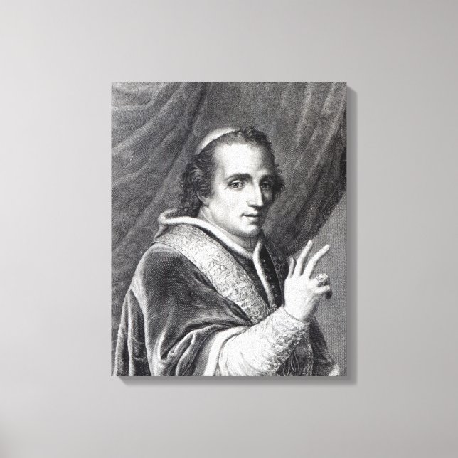 Pope Pius VII, engraved by Rafaello Morghen Canvas Print (Front)