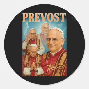 Pope Prevost Christian Catholic Shirt Pope Leo Xiv Classic Round Sticker