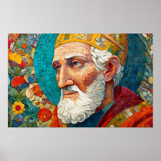 Pope Saint Damasus I: Shepherd of Sacred Words Poster (Front)