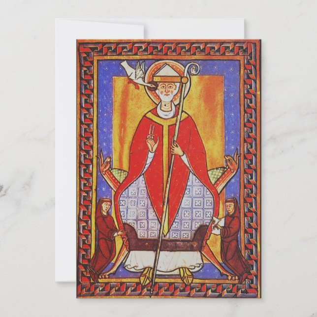 Pope Saint Gregory I the Dialogist Holiday Card (Front)