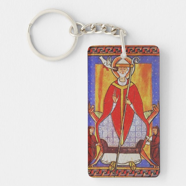Pope Saint Gregory I the Dialogist Key Ring (Front)