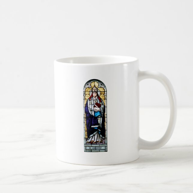 Pope Saint Gregory the Great - Stained Glass Coffee Mug (Right)
