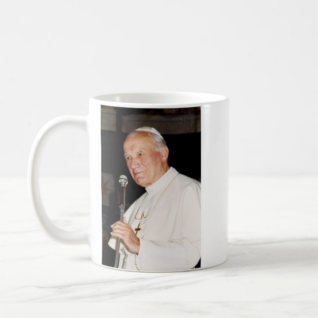 Pope Saint John Paul II Coffee Mug (Left)