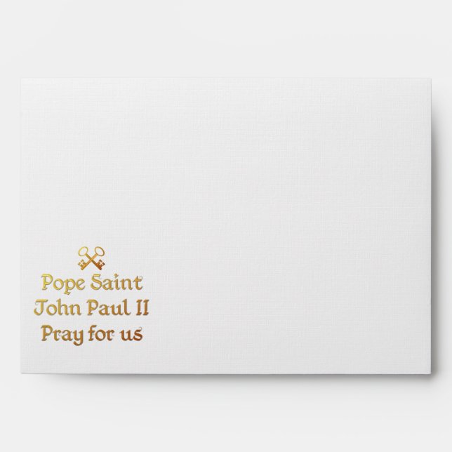 Pope Saint John Paul II Pray for us Envelope (Front)