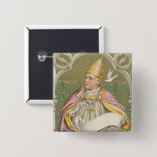Pope St. Gregory the Great (M 067) 15 Cm Square Badge