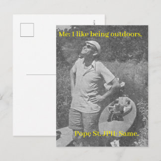 Pope St. John Paul II Outdoors Postcard