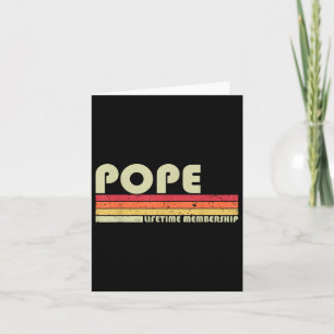 Pope Surname Funny Retro Vintage 80s 90s Birthday  Card