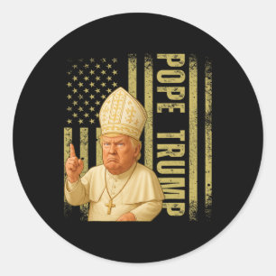 Pope Trump 2025 Classic Round Sticker
