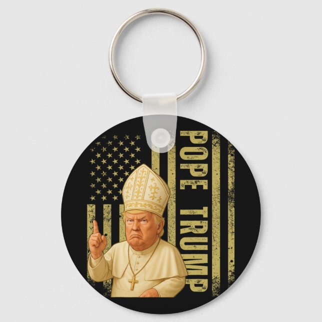Pope Trump 2025  Key Ring (Front)